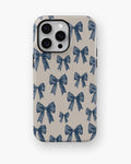 Blue Coquette Bow MagSafe iPhone Tough Case - i15 pro max tough p1