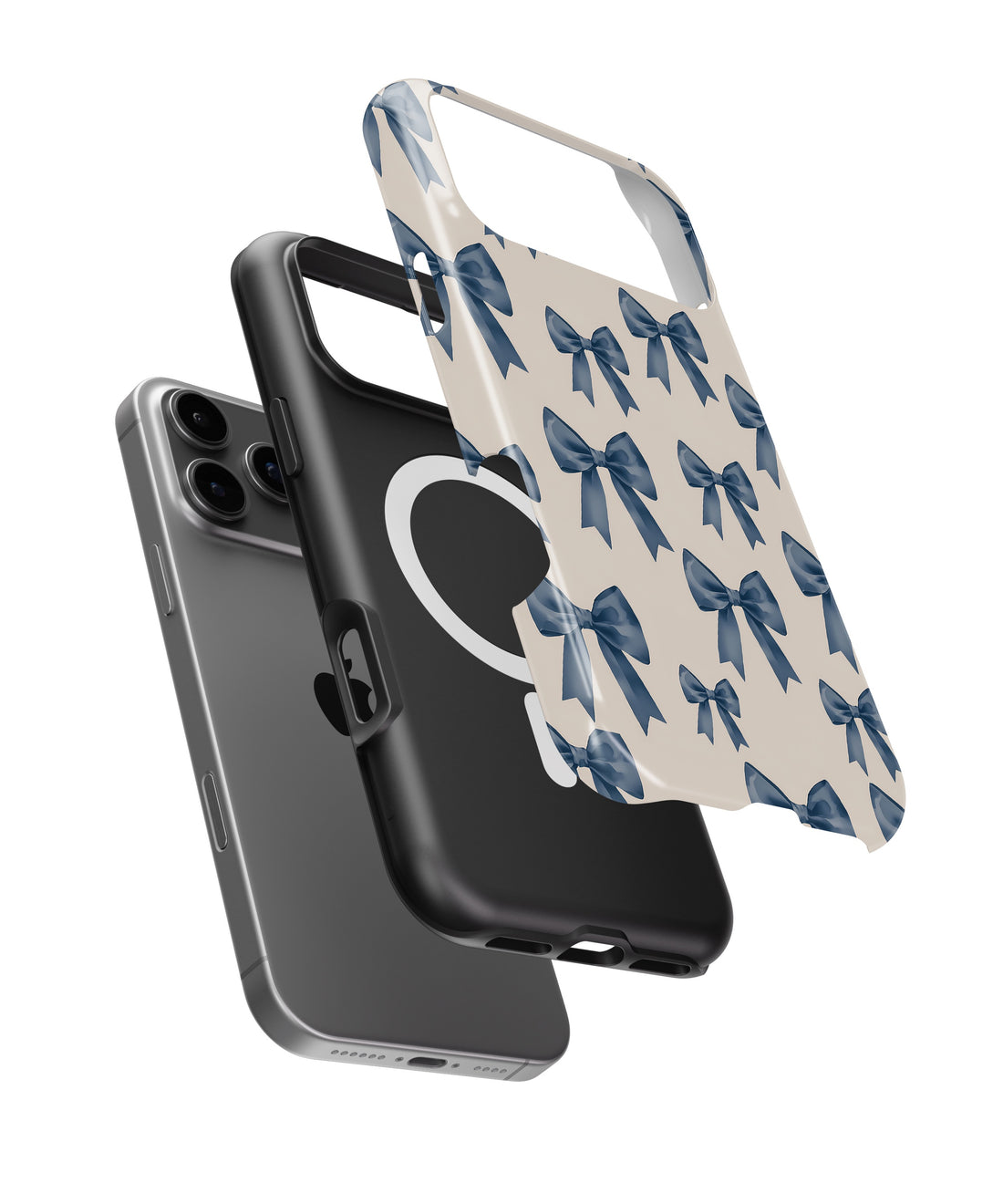 Blue Coquette Bow MagSafe iPhone Tough Case - i17PMT p1