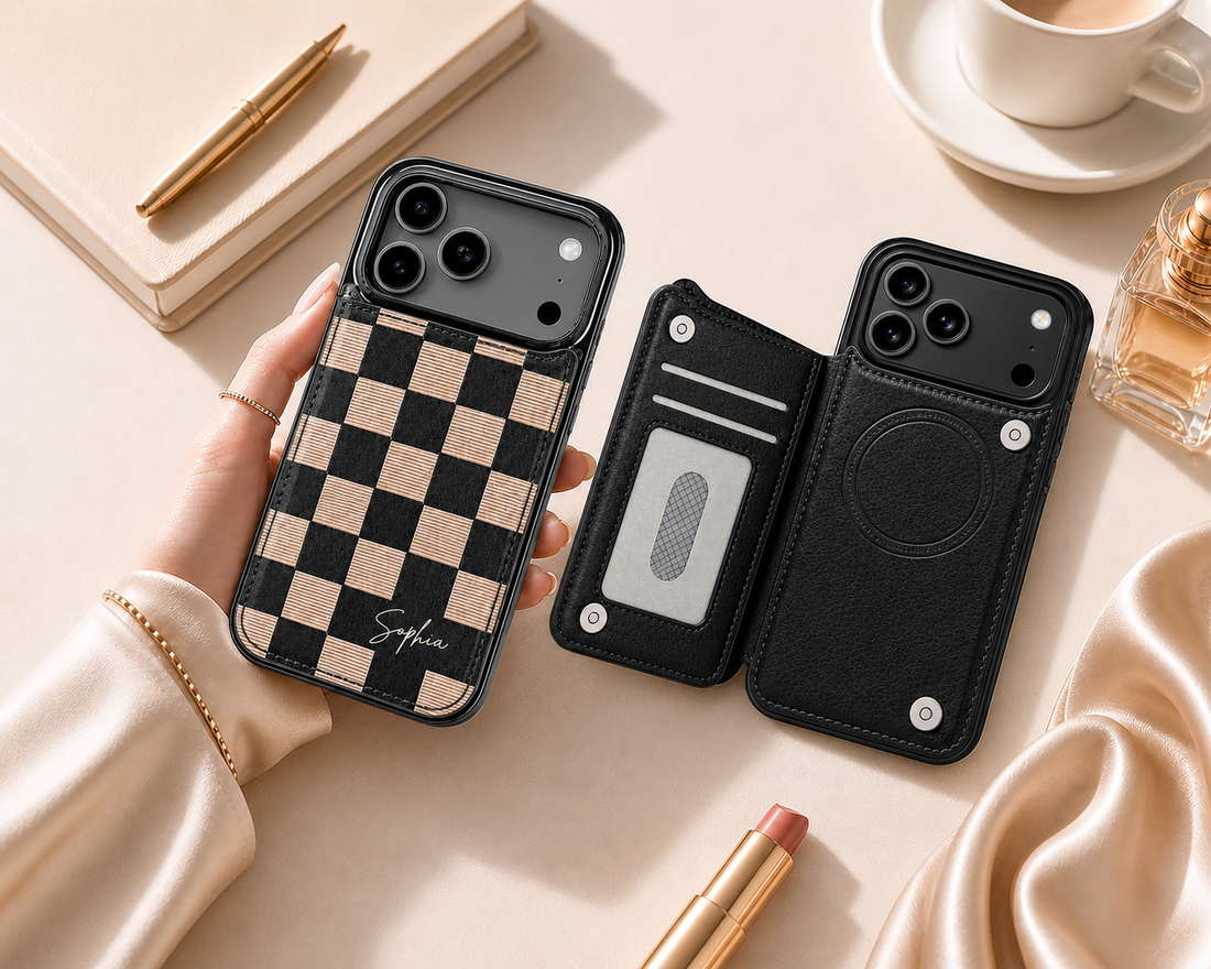 Mobile banner showing personalized folio wallet phone cases with custom name1621243260e1af0c20-1