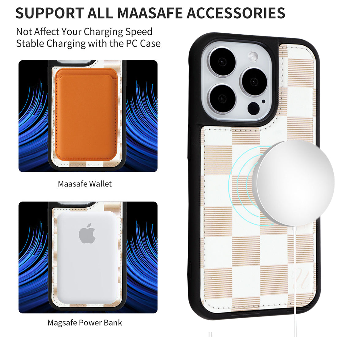[Jazz or Not] セット Check to check Magsafe Case + Wallet Jazz or Not] セット Check to check Magsafe Case + Wallet
