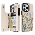 Wildflower Botanical double-buckle wallet phone case for iPhone 13 Pro Max - model-specific product view