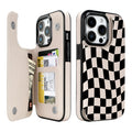 Dune Mirage Checkered double-buckle wallet phone case for iPhone 13 Pro - model-specific product view