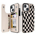 Dune Mirage Checkered double-buckle wallet phone case for iPhone 14 - model-specific product view