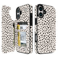 Dalmatian Spot double-buckle wallet phone case for iPhone 16 - model-specific product view