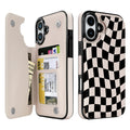 Dune Mirage Checkered double-buckle wallet phone case for iPhone 16 - model-specific product view