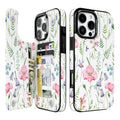 Watercolor Wildflower double-buckle wallet phone case for iPhone 16 Pro Max - model-specific product view