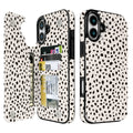 Dalmatian Spot double-buckle wallet phone case for iPhone 16 Plus - model-specific product view