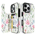 Watercolor Wildflower double-buckle wallet phone case for iPhone 16 Pro - model-specific product view