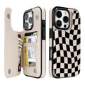 Dune Mirage Checkered double-buckle wallet phone case for iPhone 16 Pro - model-specific product view