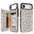 Dalmatian Spot RFID Flip Wallet Case for iPhone 17–12 – Card Holder & Kickstand – product view 3