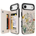 Wildflower Botanical RFID Flip Wallet Case for iPhone 17–12 – Card Holder & Kickstand – product image 4