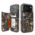 Midnight Meadow Double-Buckle Flip Wallet Case for iPhone 17–12 – 3–4 Card Holder & Kickstand – product image 2