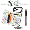 Watercolor Wildflower RFID Flip Wallet Case for iPhone 17–12 – Card Holder & Kickstand – product image 9
