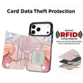 Pastel Marble Gold RFID Flip Wallet Case for iPhone 17–12 – Card Holder & Kickstand – product image 8