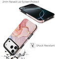 Pastel Marble Gold RFID Flip Wallet Case for iPhone 17–12 – Card Holder & Kickstand – product image 10