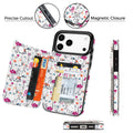Wildflower Sketch RFID Flip Wallet Case for iPhone 17–12 – Card Holder & Kickstand – product image 7