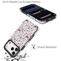 Wildflower Sketch RFID Flip Wallet Case for iPhone 17–12 – Card Holder & Kickstand – product image 4