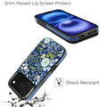 Blue Daisy Floral RFID Flip Wallet Case for iPhone 17–12 – Card Holder & Kickstand – product image 6