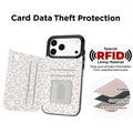 Cream Leopard RFID Flip Wallet Case for iPhone 17–12 – Card Holder & Kickstand – product image 8