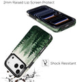 Forest Mist Double-Buckle Flip Wallet Case for iPhone 17–12 – 3–4 Card Holder & Kickstand – product image 5