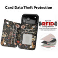 Midnight Meadow Double-Buckle Flip Wallet Case for iPhone 17–12 – 3–4 Card Holder & Kickstand – product image 3