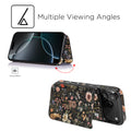 Midnight Meadow Double-Buckle Flip Wallet Case for iPhone 17–12 – 3–4 Card Holder & Kickstand – product image 4