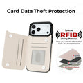 Wildflower Botanical RFID Flip Wallet Case for iPhone 17–12 – Card Holder & Kickstand – product image 8