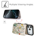 Wildflower Botanical RFID Flip Wallet Case for iPhone 17–12 – Card Holder & Kickstand – product image 11
