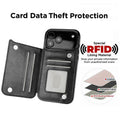 Classic Black RFID-blocking wallet phone case lining