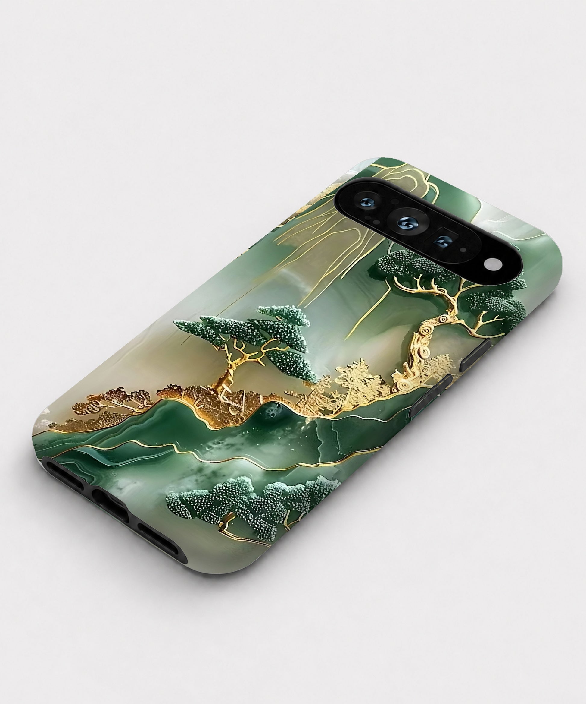 Asian Jade Landscape Google Pixel case front view