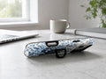 Black Cat in Blue Botanical Flowers MagSafe Loop Case, shown as a hands-free kickstand