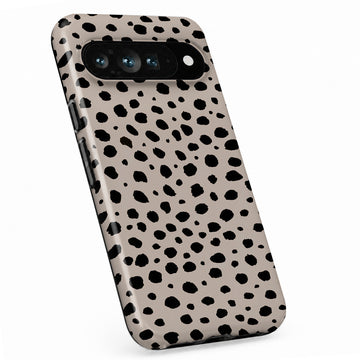 Black Dalmatian Spot Google Pixel case with animal-inspired markings