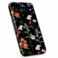 Black Wildflower Meadow Google Pixel case with botanical flowers and leaves