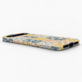 Blue and Yellow Daisy Floral Patchwork Google Pixel Case - low side view