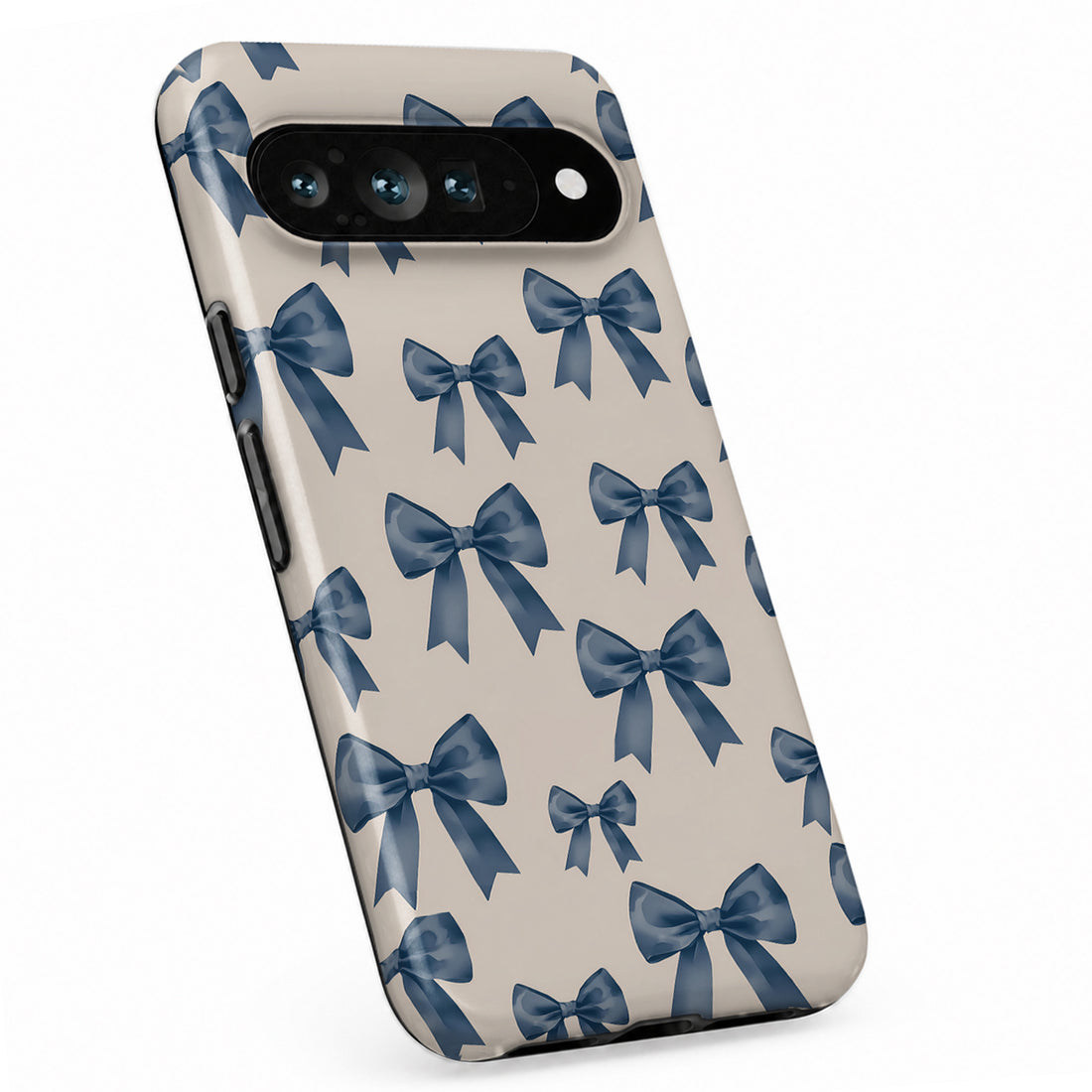 Blue Coquette Bow Google Pixel case