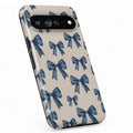 Blue Coquette Bow Google Pixel case