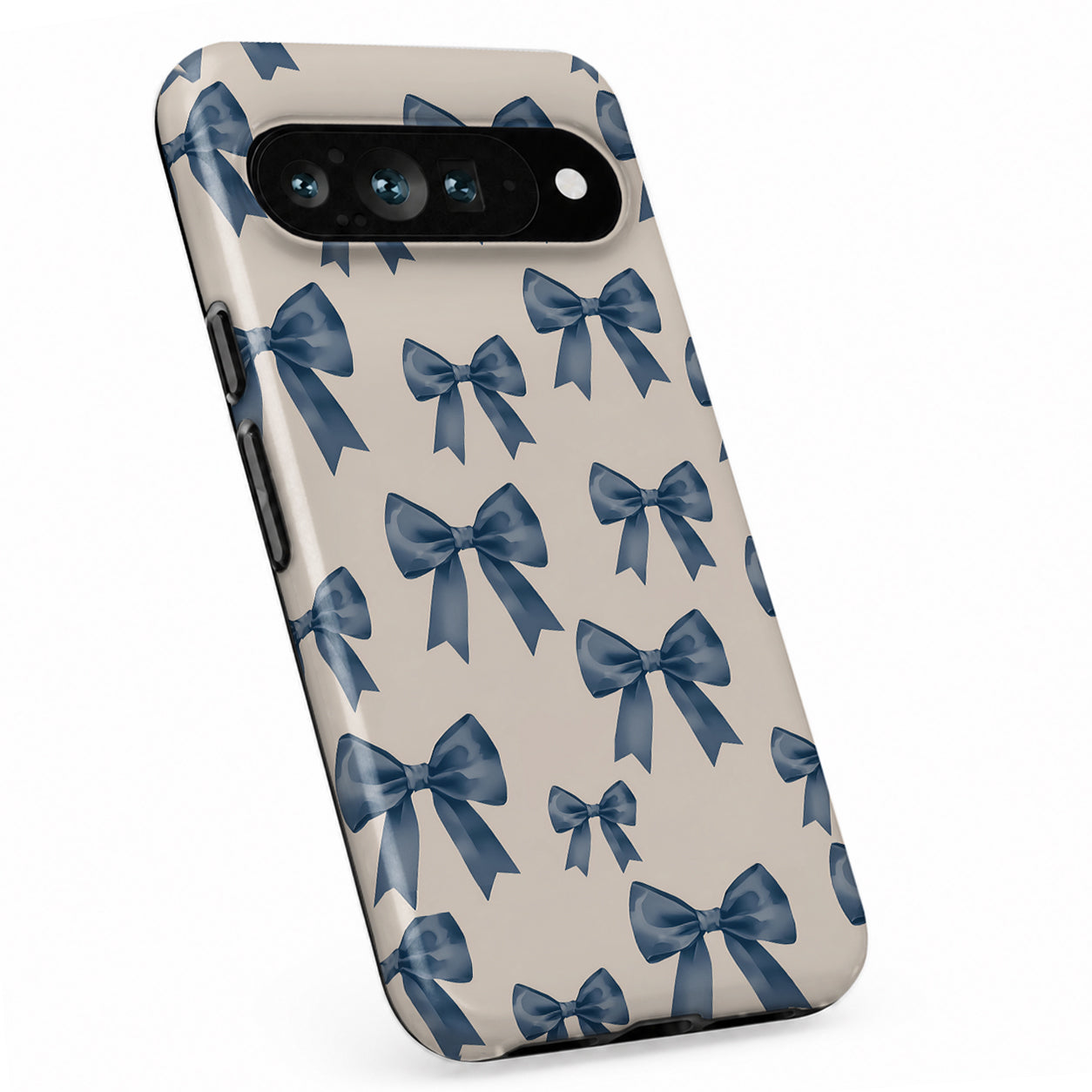 Blue Coquette Bow Google Pixel case