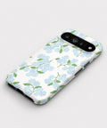 Blue Hydrangea Botanical Google Pixel case front view