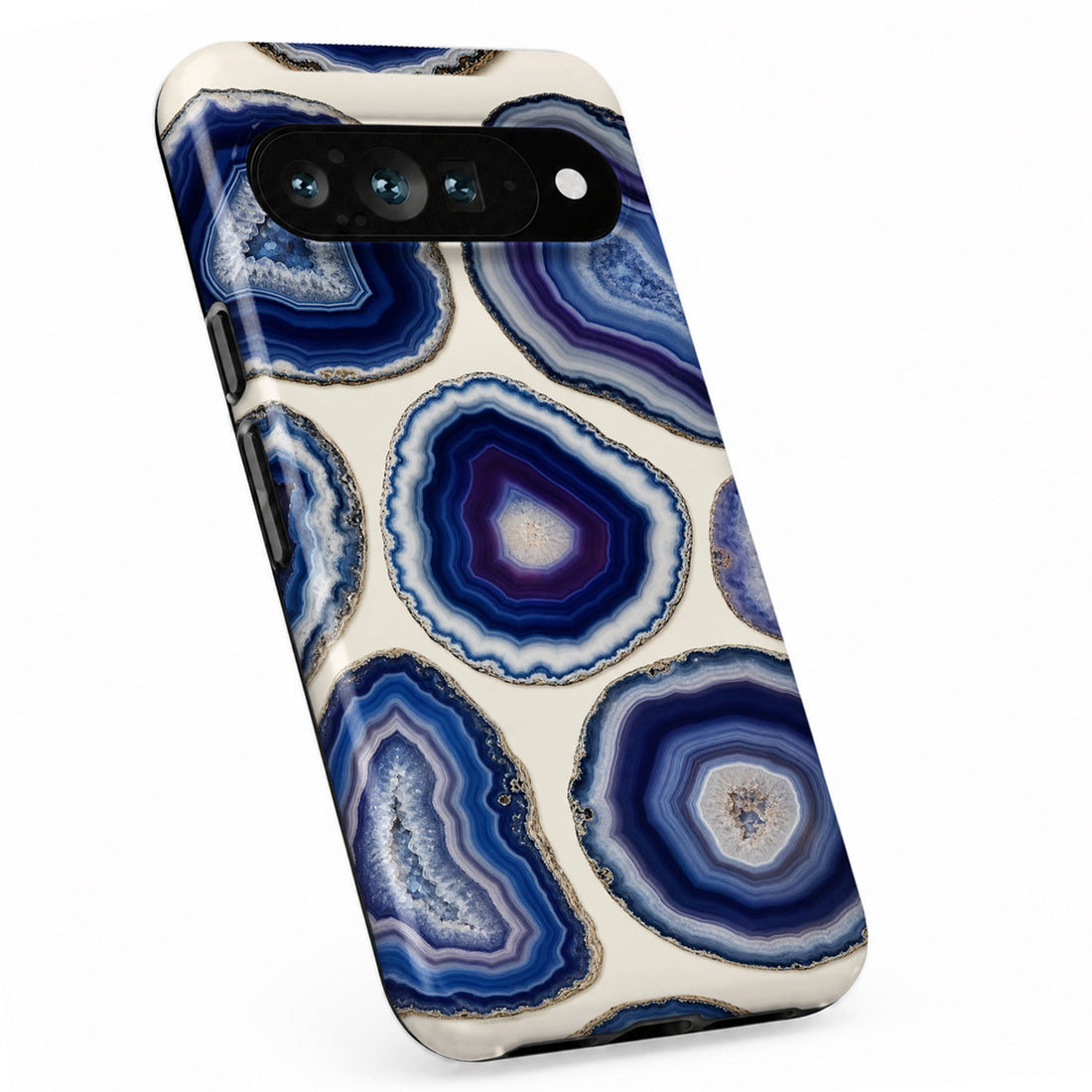 Blue Purple Agate Geode Google Pixel case