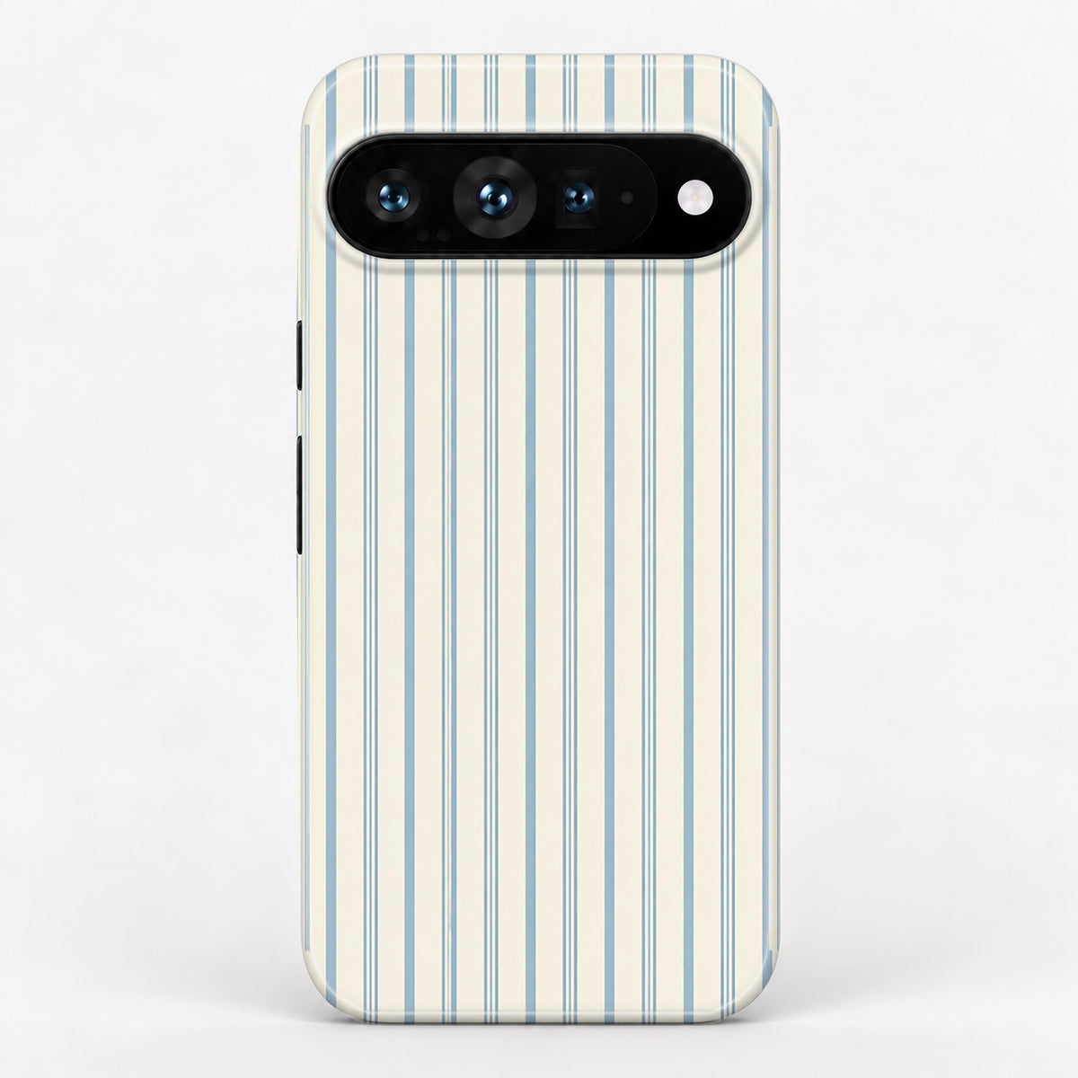 Blue Sage and Cream Vertical Stripe Google Pixel Case