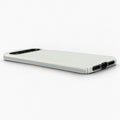 Blue Sage and Cream Vertical Stripe Google Pixel Case - low side view