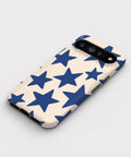 Blue Star Pattern Google Pixel case front view