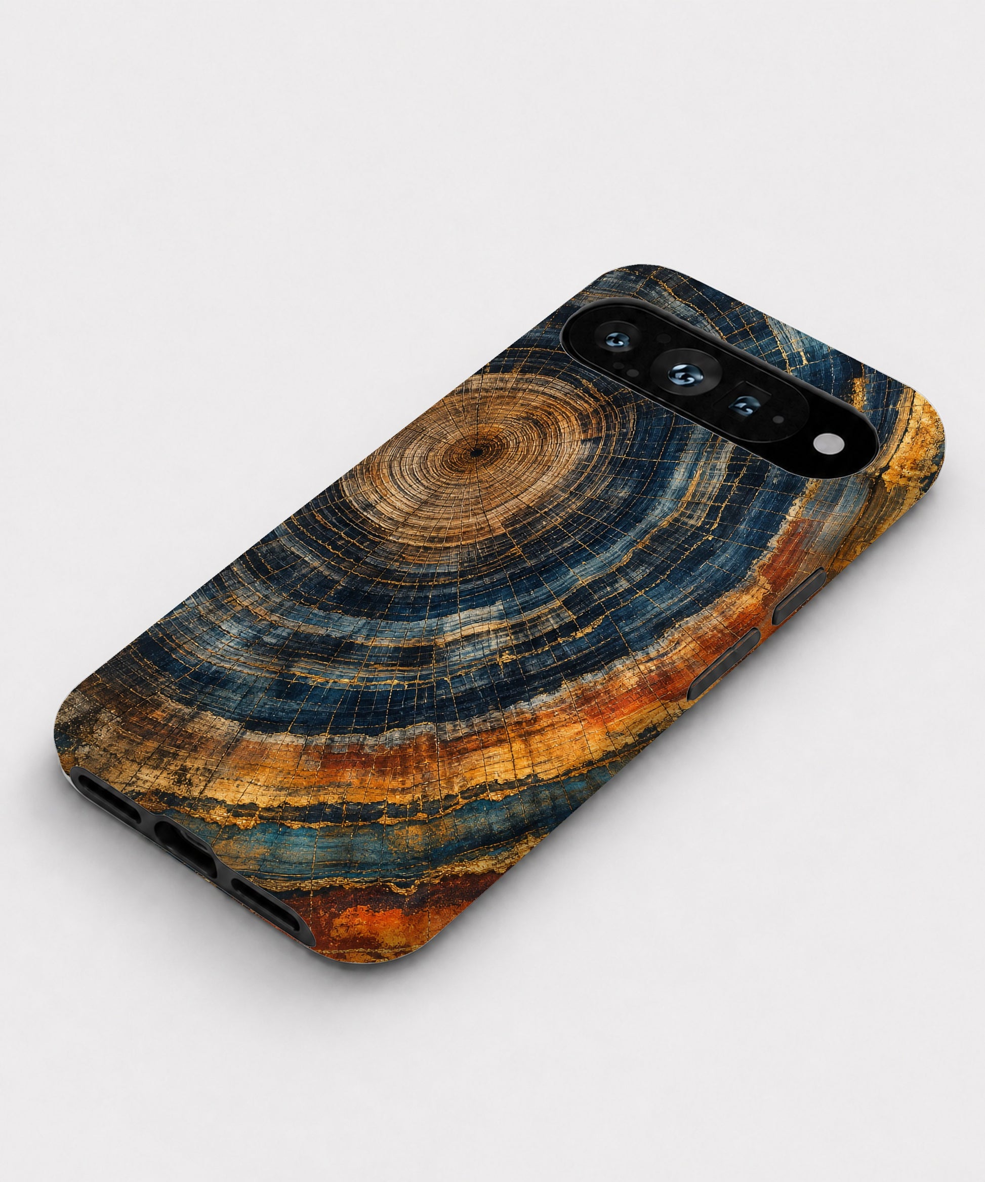 Blue Tiger Eye Stone Google Pixel case front view