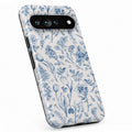 Blue Toile Wildflower Google Pixel case