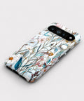 Blue White Daisy Wildflower Google Pixel case front view
