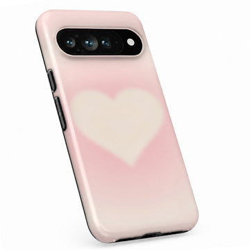 Blush Pink Heart Gradient Google Pixel case