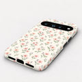 Blush Pink Ditsy Floral Google Pixel Case - angled bottom view