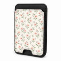 Blush Pink Ditsy Floral MagSafe Card Holder, front view