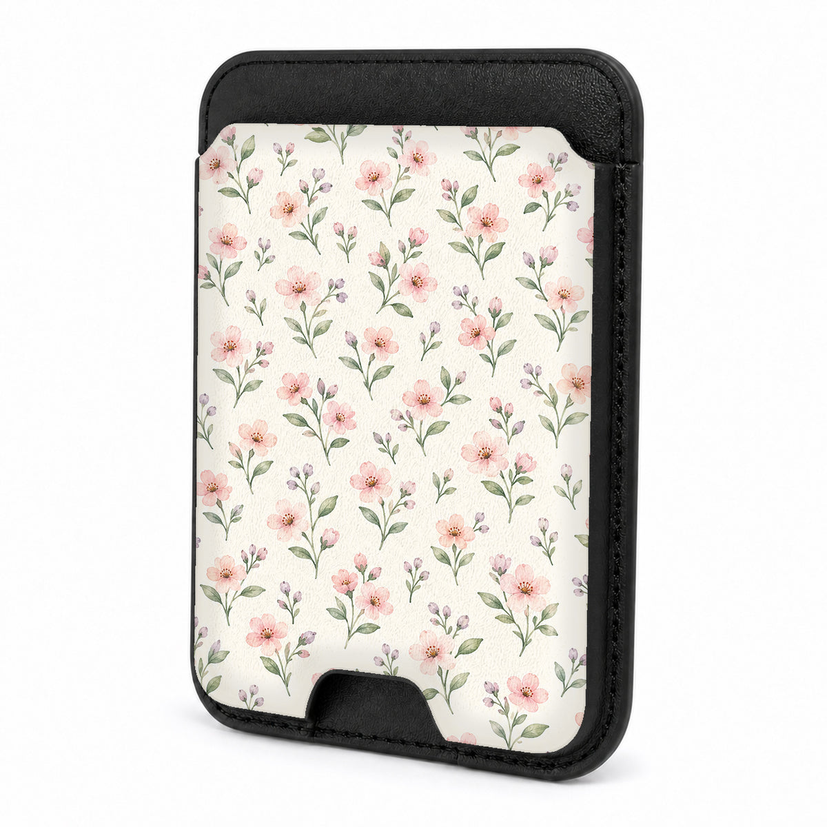 Blush Pink Ditsy Floral MagSafe Card Holder