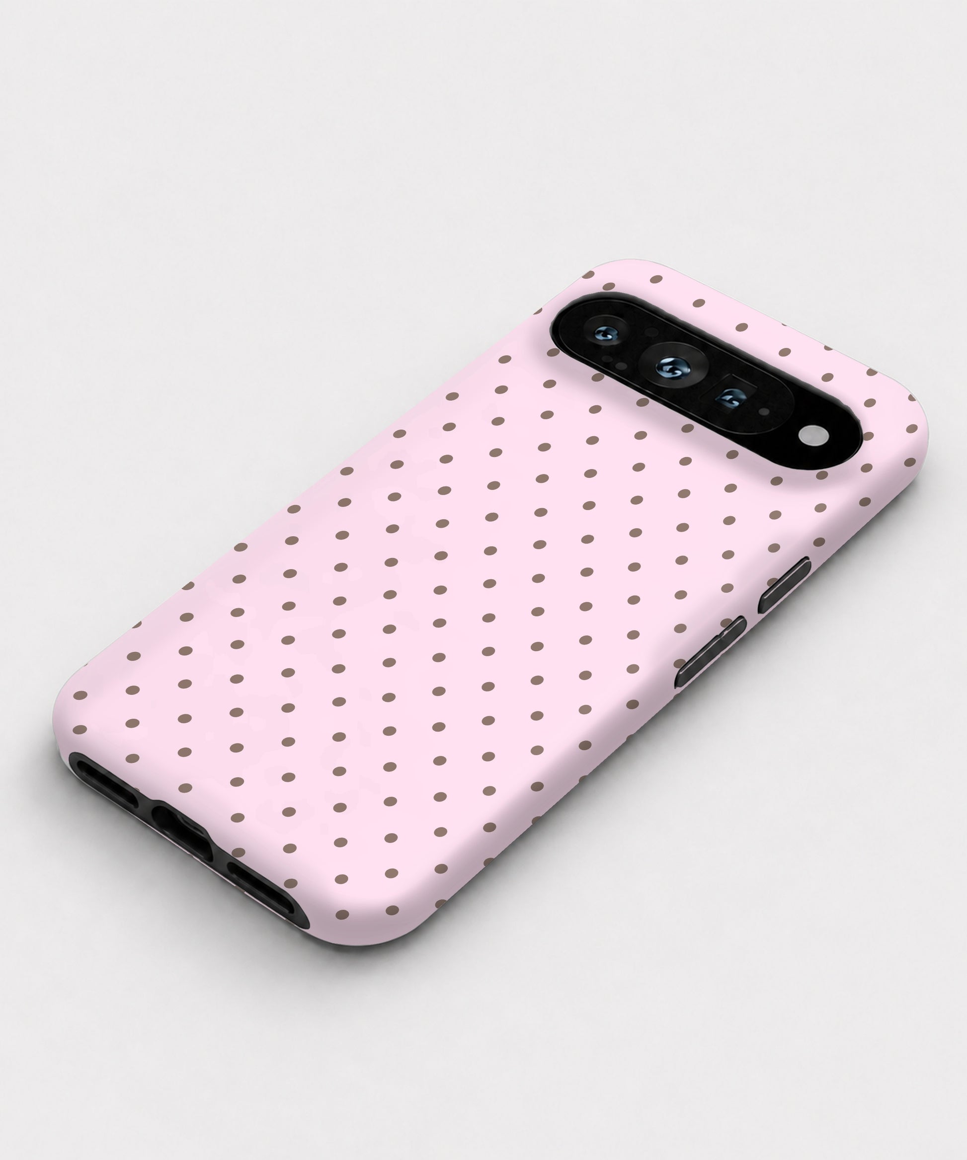 Blush Pink Mini Polka Dot Google Pixel case front view